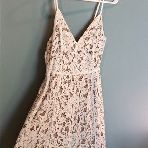 White Lace Midi Dress